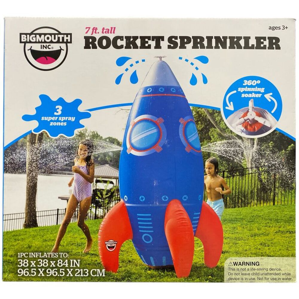 BigMouth 7' Outdoor Giant Rocket Sprinkler, Blue